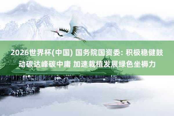 2026世界杯(中國(guó)) 國(guó)務(wù)院國(guó)資委: 積極穩(wěn)健鼓動(dòng)碳達(dá)峰碳中庸 加速栽植發(fā)展綠色坐褥力