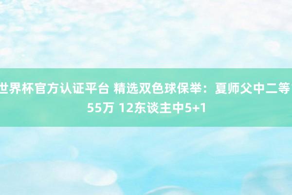世界杯官方認證平臺 精選雙色球保舉：夏師父中二等155萬 12東談主中5+1